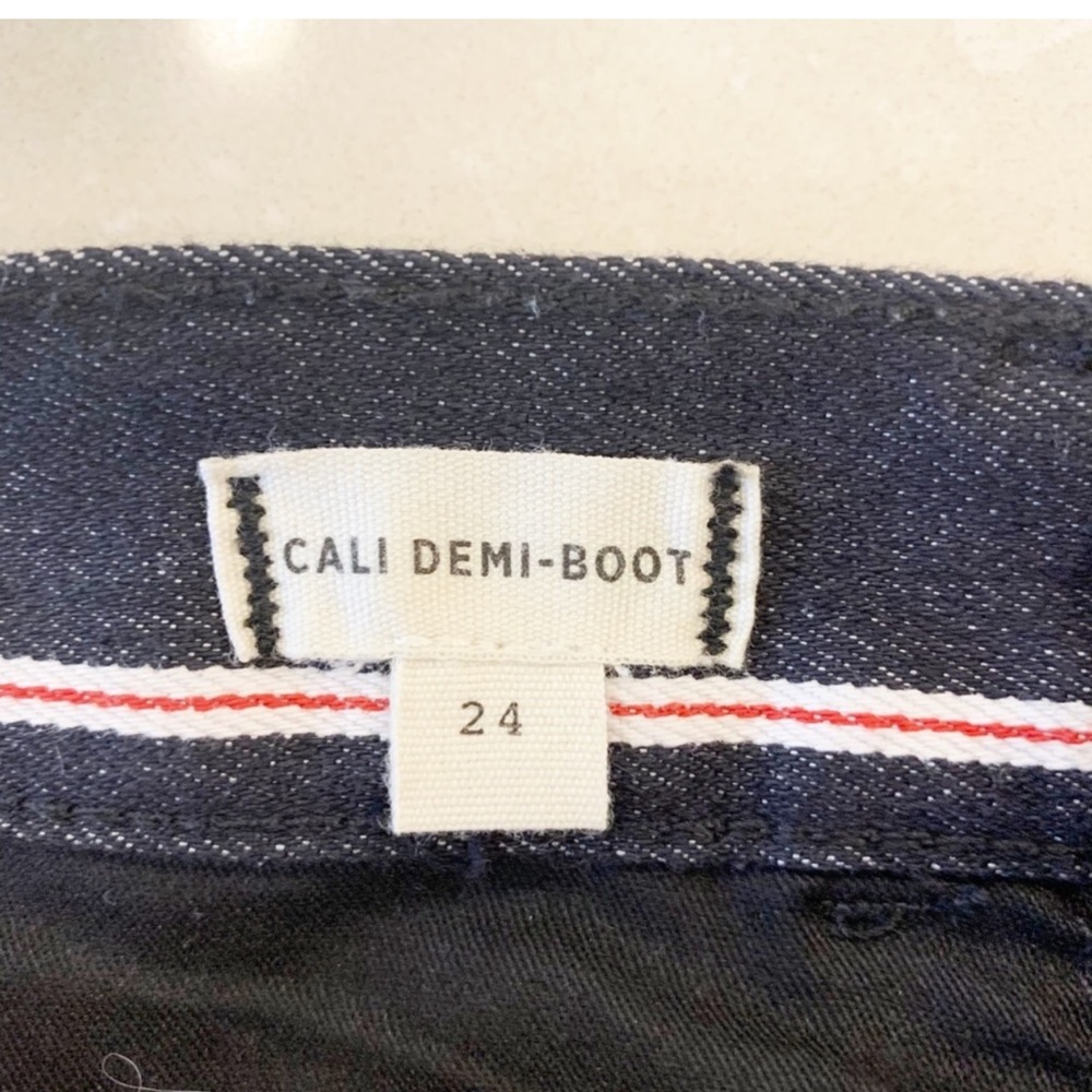 Madewell Black and White Striped Boot Cut Jeans - Picture 8 of 8